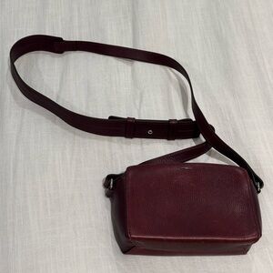 Shinola Burgundy Leather Crossbody Bag